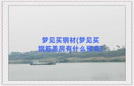 梦见买钢材(梦见买钢筋盖房有什么预兆)